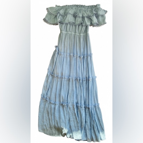 Lovecolette Dresses & Skirts - Blue Off-Shoulder Maxi Dress
